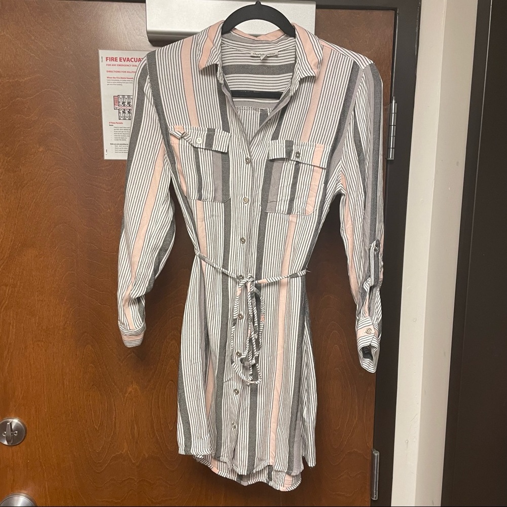 Striped Charlotte Russe Button Down Dress
